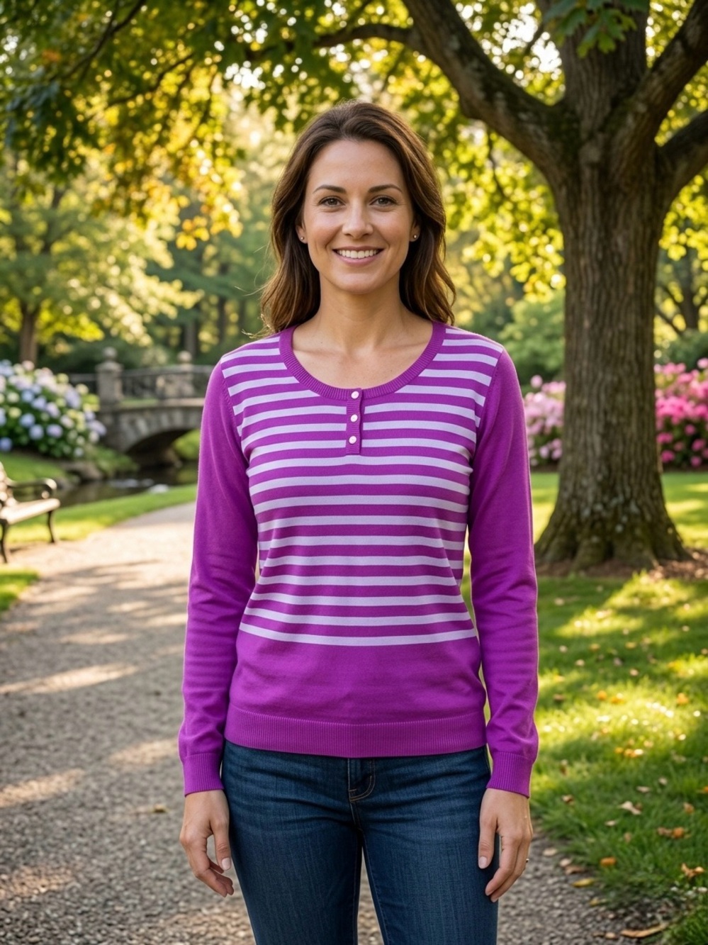 NWT Puma Golf Striped Scoop Neck Henley Sweater L